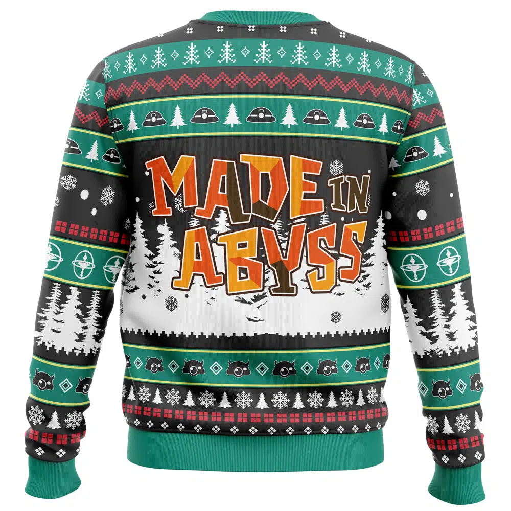 Riku And Reg Made in Abyss Ugly Christmas Sweater BACK mockup - Made In Abyss Store
